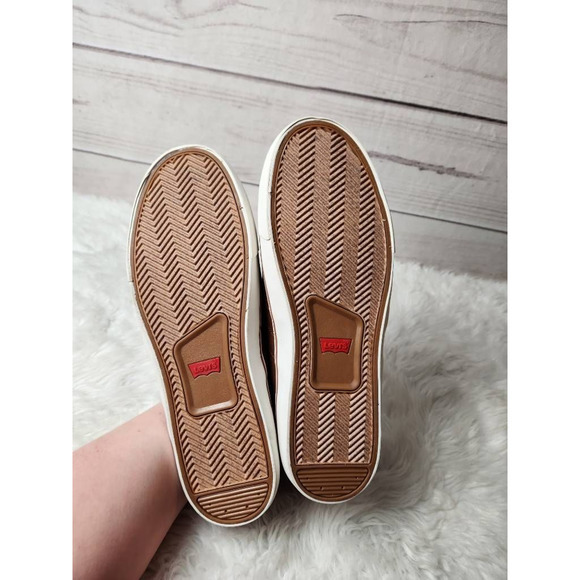 Levis‎ Mens Miles Fashion Sneakers Brown Lace Up Color Block Round Toe 13 New - Picture 5 of 6
